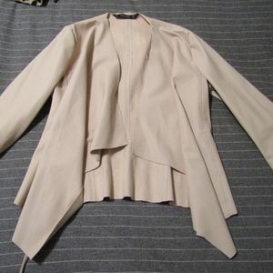 Zara Blush Pink Faux Leather Jacket M